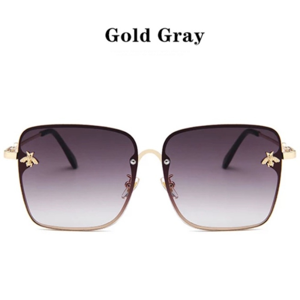 Women Oversized Rimless Sunglasses